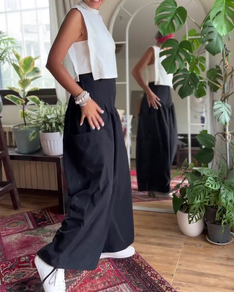 Bukser Høy Midje Løs Komfortabel