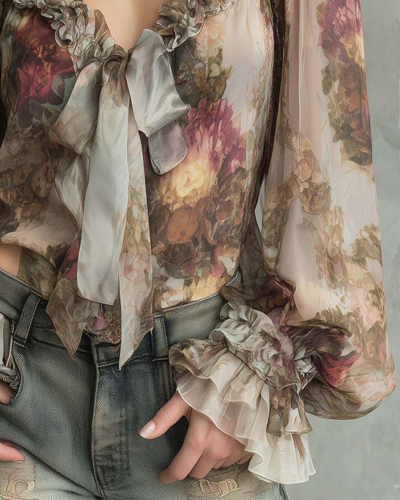 Bluse Lotusprint Elegant