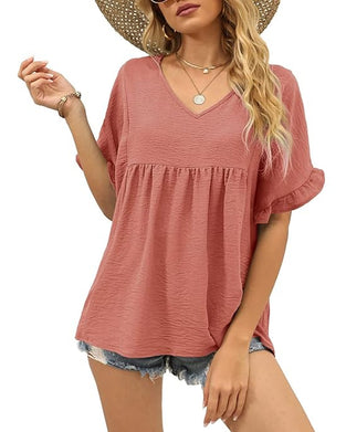 Bluse Avslappnet Rysje Loose Fit