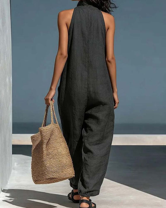 Jumpsuit Halter Hals Ermeløs