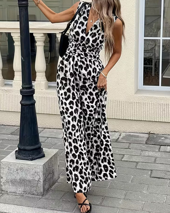Hoppdrakt Leopard Trykk Ermeløs