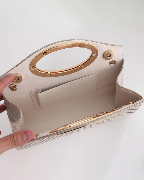 Kvinners Elegante Glitter Kveldsclutch Veske