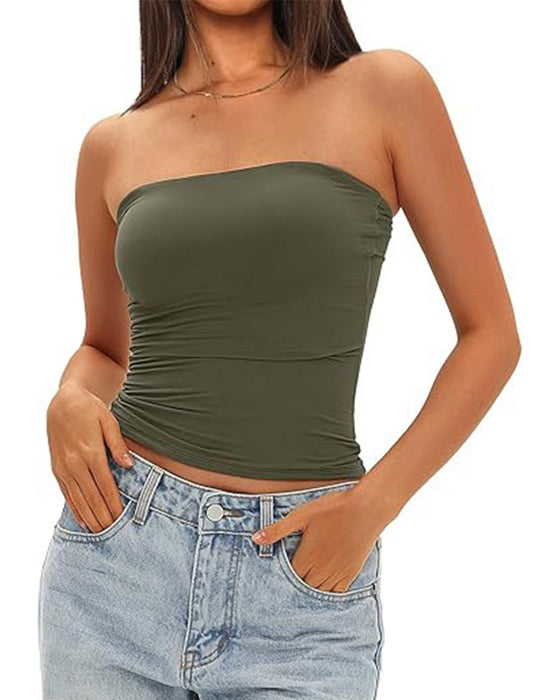 Tank Topp Uten Ermer Kort Tettsittende