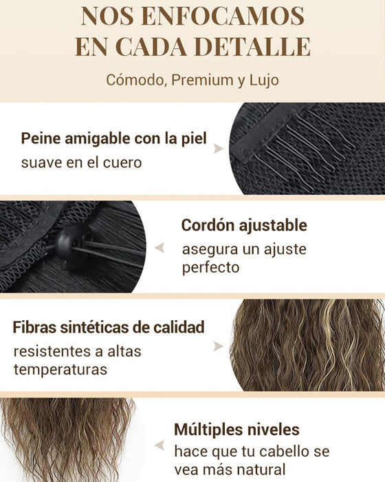 Lang Fyllig Og Krøllet Hårforlengelse