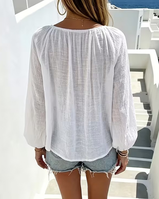 Bluse Snøring Enfarget