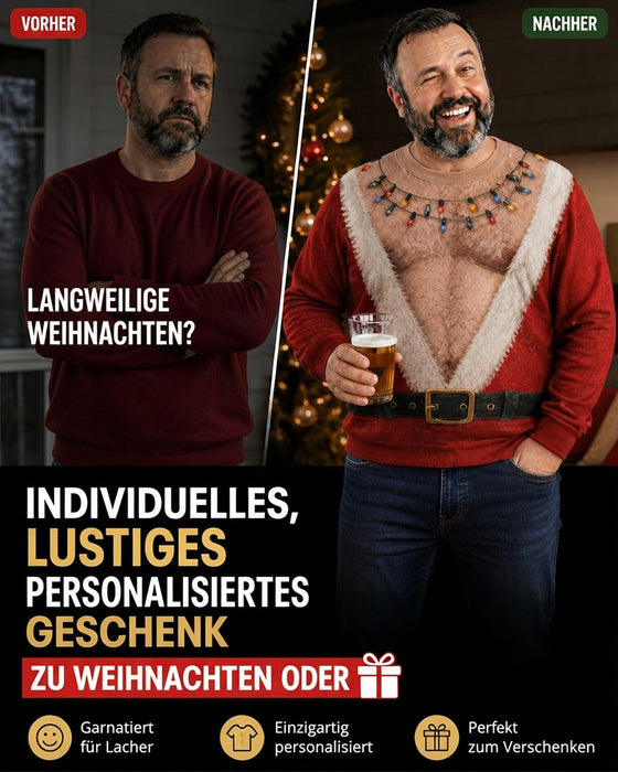 Genser Rundhalset Muskelprint Julestil