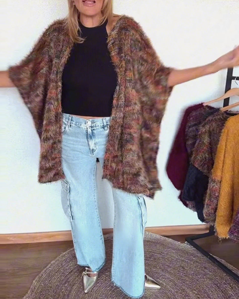 Maillard Plysj-Cardigan Med Lange Ermer