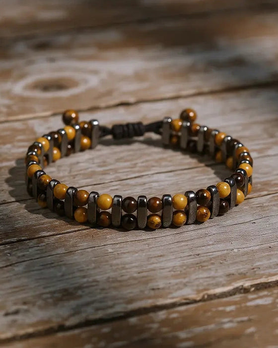Naturlig Tigerøye Sten Armbånd