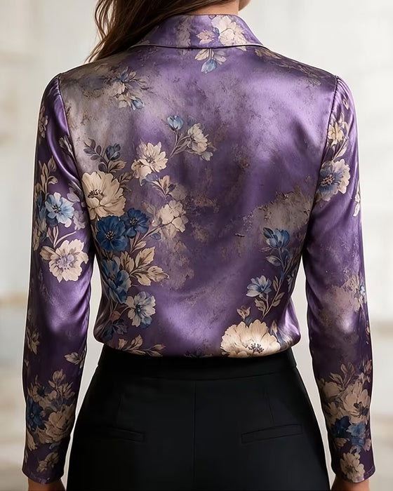 Bluse Krage Drapet Langermet