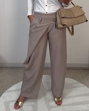 Bukse Casual Ensfarget Asymmetrisk