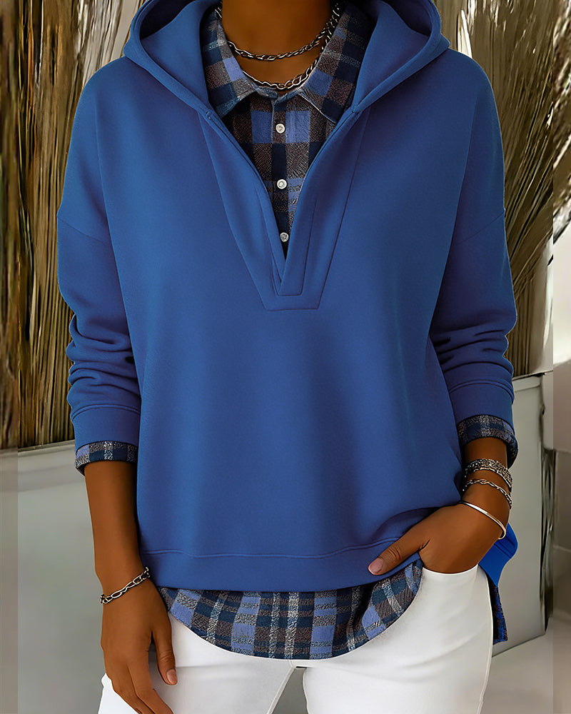 Hettegenser Falsk Todelt Rutet Patchwork