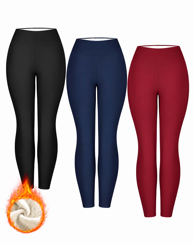 Vinter Tykke Høy Midje Varme Leggings Yogabukser