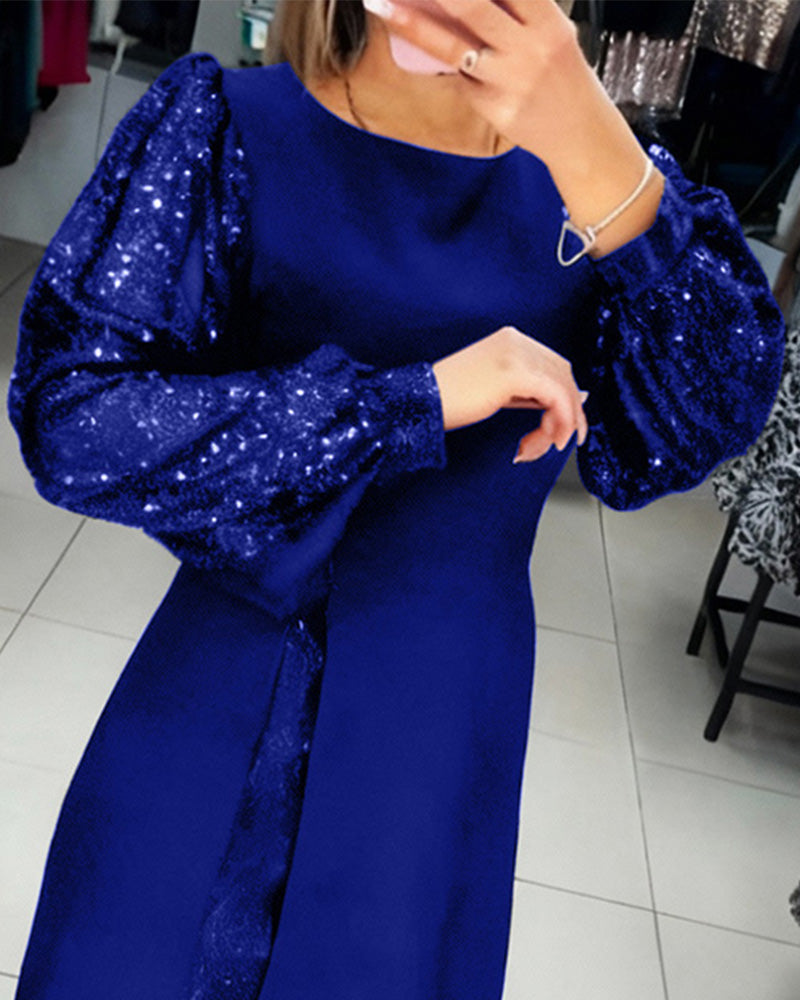 Elegant Kjole Med Puffermer Og Lappetæktsdetaljer