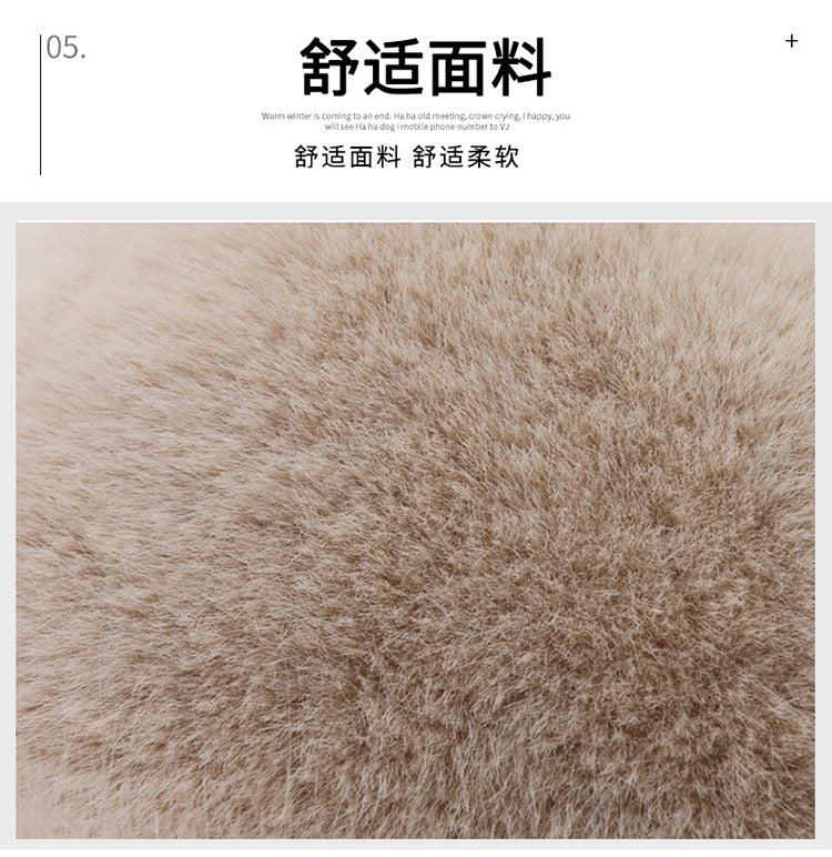 Damehatt I Mongolsk Stil Med Tykt Og Varmt Plysjmateriale