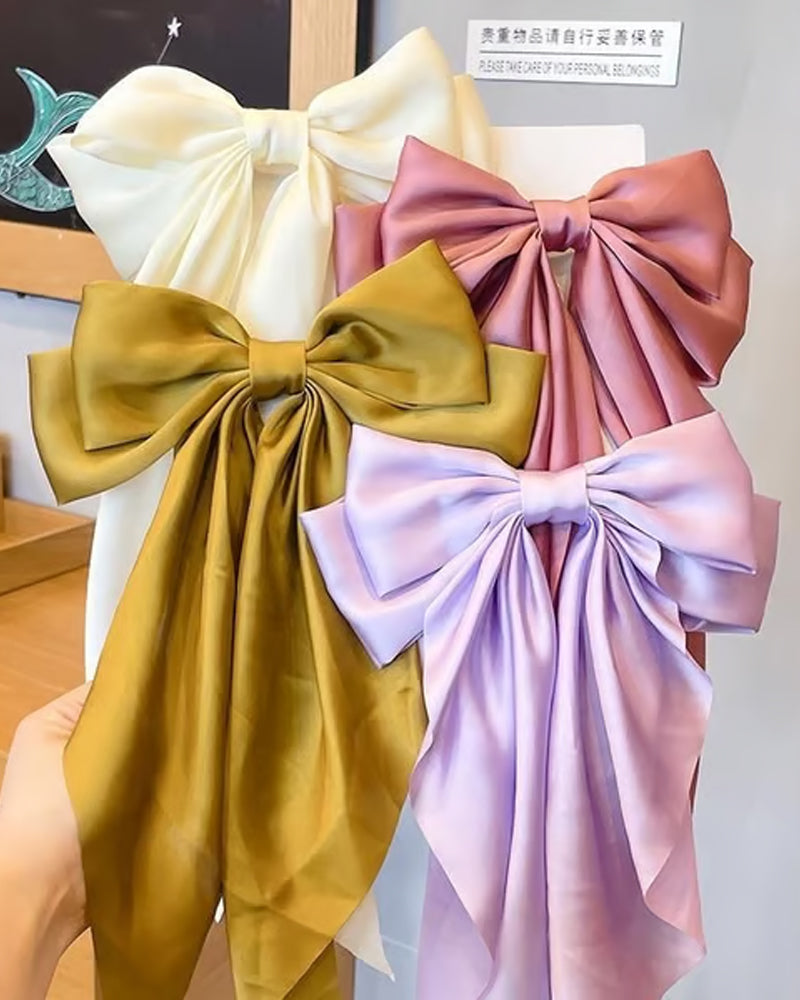 🔥 Stor Sløyfe Hårklemme For Kvinner – Bryllup & Hverdag Hestehale Accessory Med Lang Hale