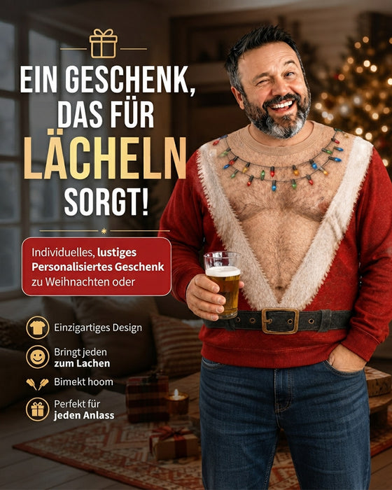 Genser Rundhalset Muskelprint Julestil
