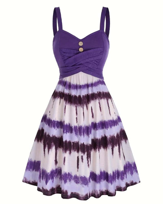 Kjole Tie-Dye Stroppet Midi