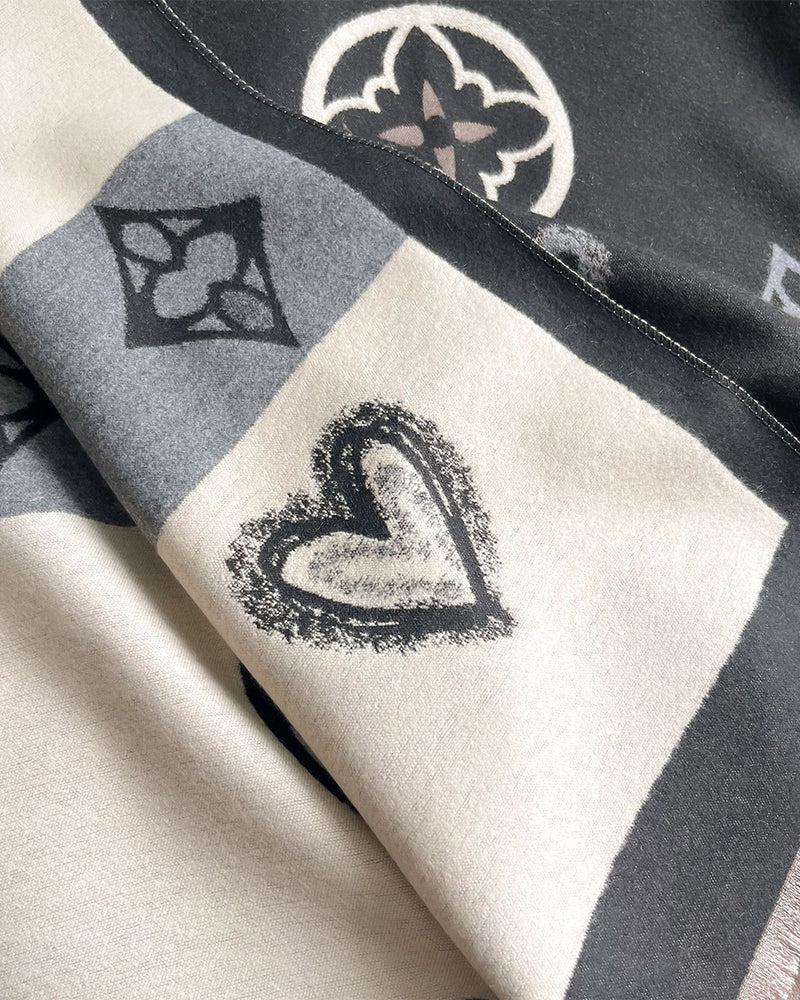 Skjerf Hjerte Geometrisk Mote Varm
