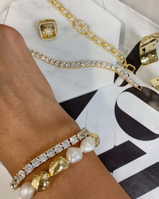 Armbånd Glitrende Moissanitt