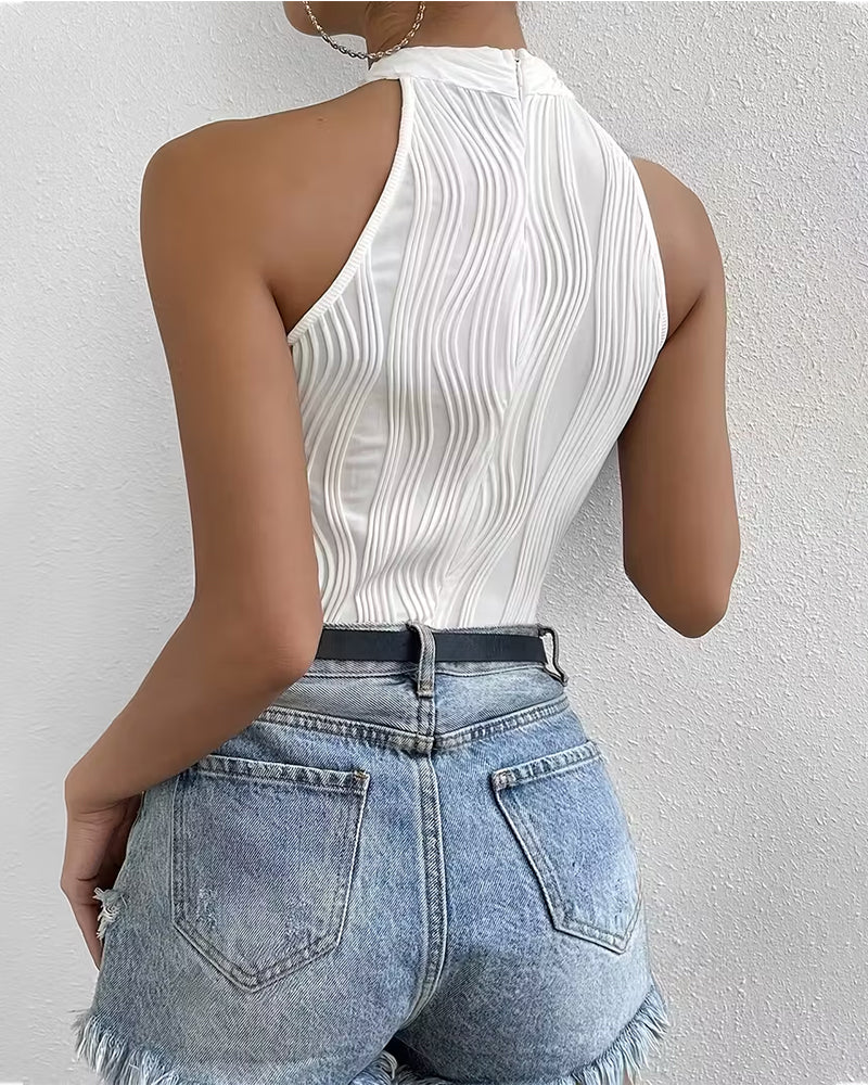 En-Delt Badedrakt Sexy Halter Hals