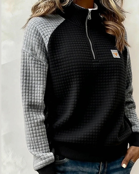 Genser Ståkrage Vaffel Fargeblokk