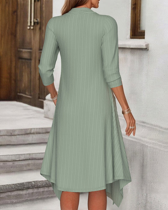 Kjole Uregelmessig Falsk Todelt Trykt