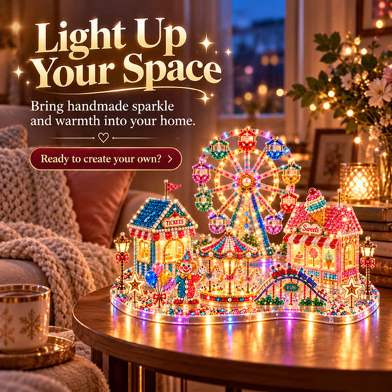 3D LED Jul Diamantkunst DIY Sett