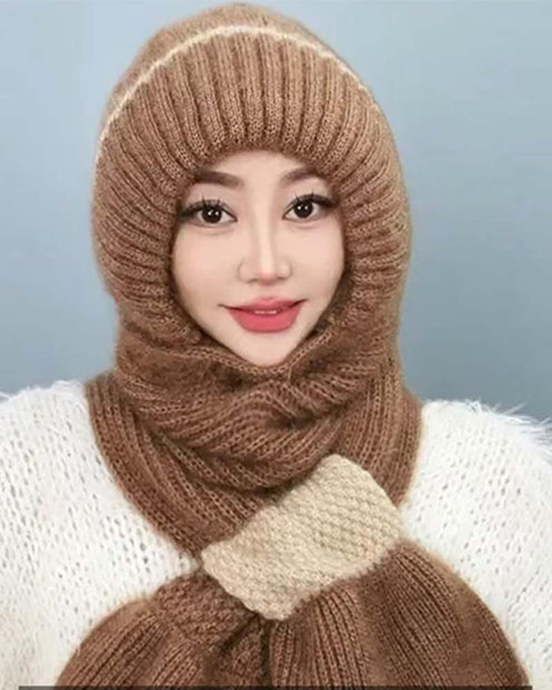 Dame Vindtett Hatt Med Ørebeskyttelse