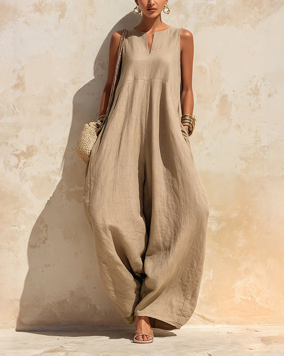 Jumpsuit Liten V-Hals Vide