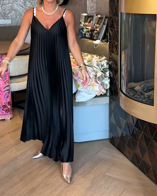 Kjole Ermløs Stropp Lang