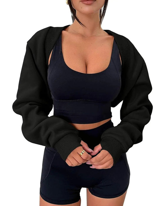 Sweatshirt Kort Kapphette Med Hetter