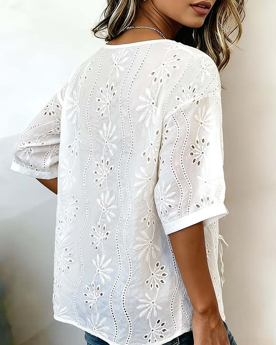Bluse Side Knyte Utskjæring
