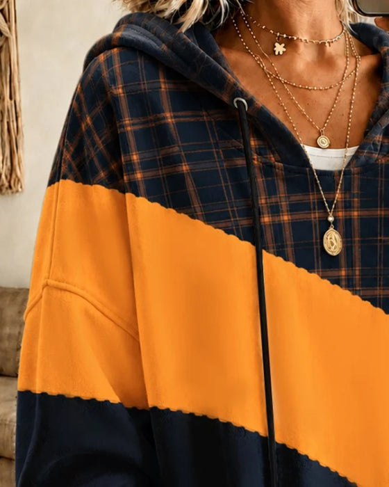 Hoodie Hetter Kontrast Avslappet