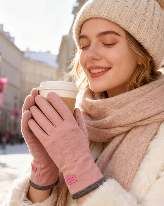 Varme Og Vindtette Hansker Med Berøringsfunksjon Og Sklisikkert Grep