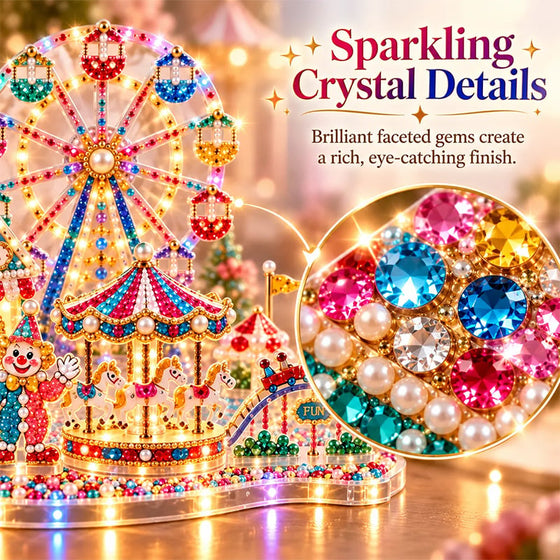 3D LED Jul Diamantkunst DIY Sett