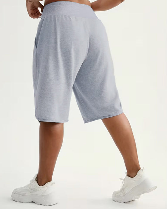 Høy Midje Vide Ben Shorts