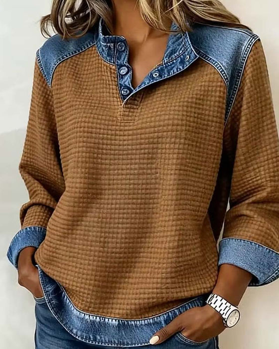 Sweatshirt Casual Lang Erme