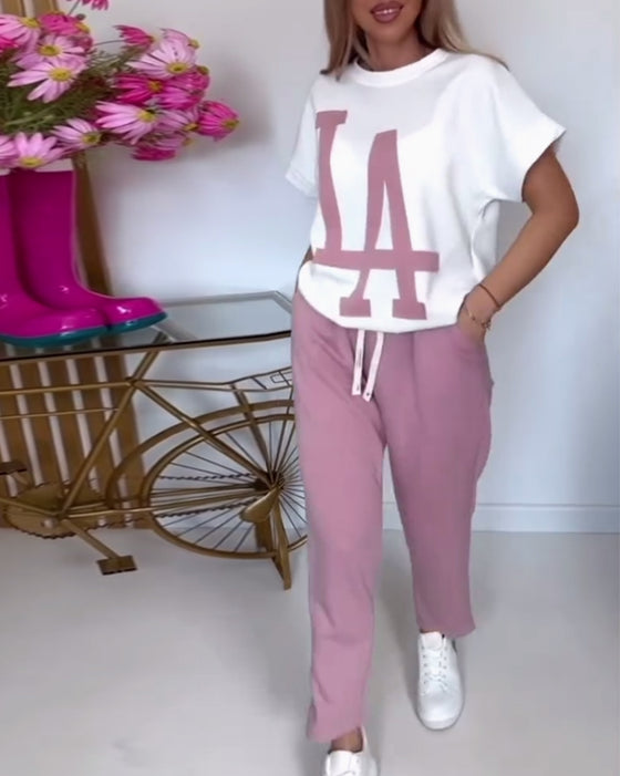 Sett Casual Letter Print Sports