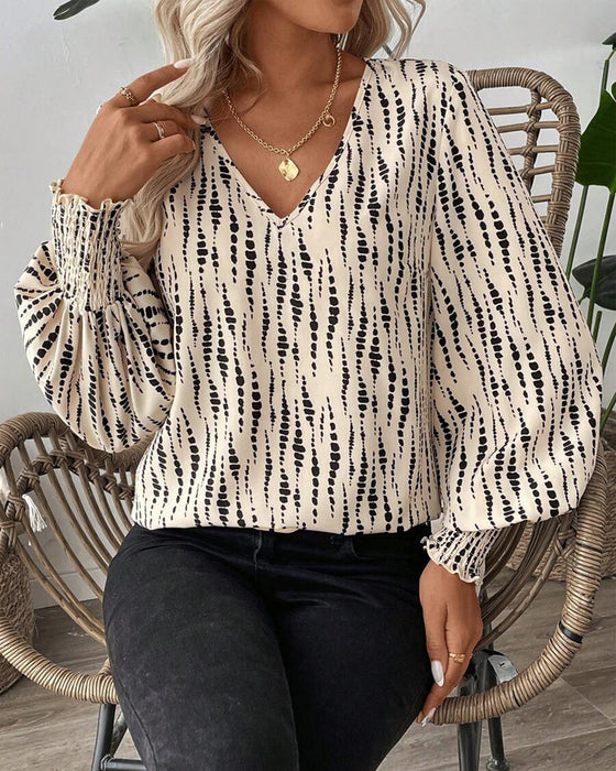 Bluse V-Hals Casual