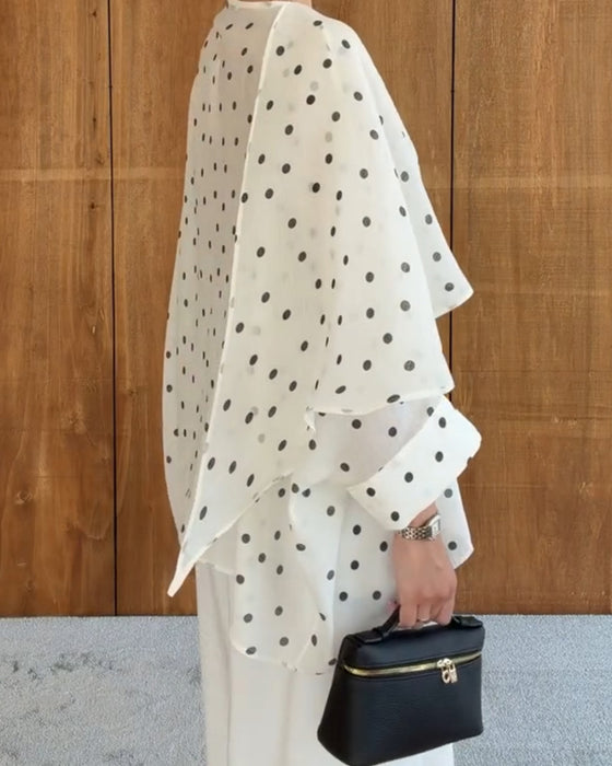 Bluse Polka Dot Uregelmessig