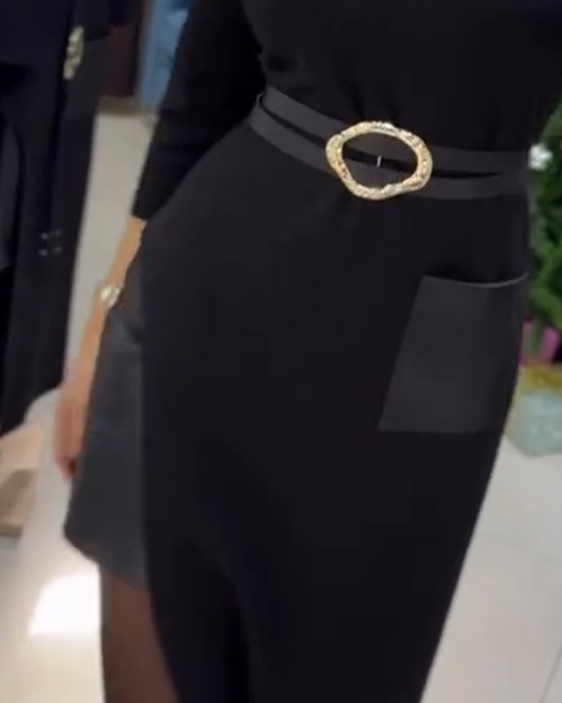 Kjole Stilfull Tettsittende Splitt