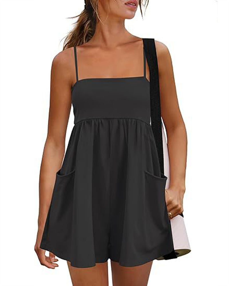 Jumpsuit Solid Farge Seler Bred Ben