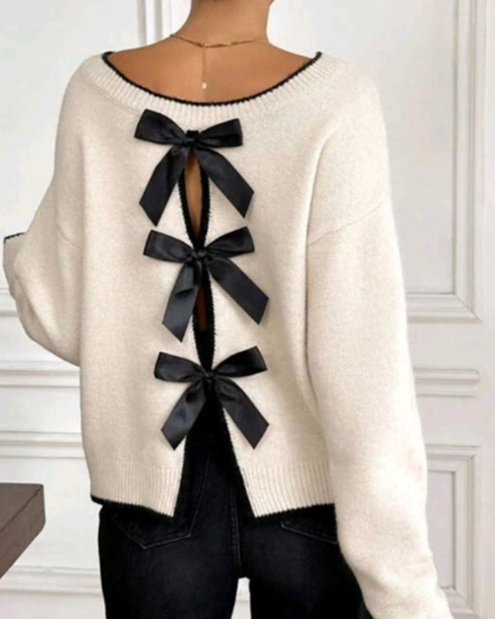 Pullover Rygg Hollow Sløyfe