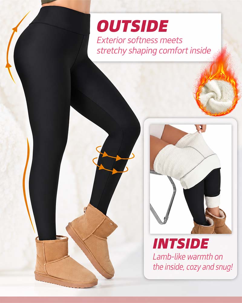 Vinter Tykke Høy Midje Varme Leggings Yogabukser
