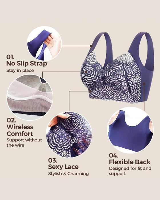 🤩SISTE DAG AV SALGET 🔥Ultimat løft & støtte – Blonde-BH i plus size