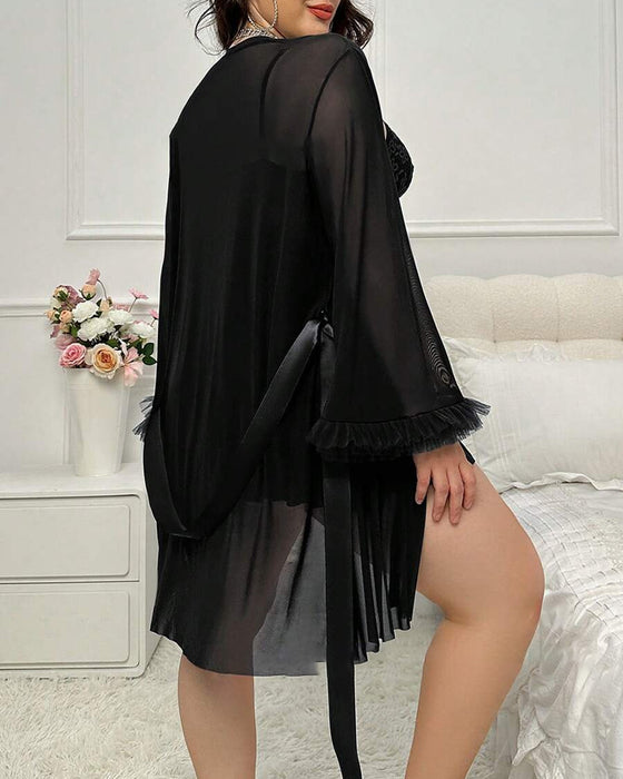 Sexig Knipling Nattkjole Sele Dress