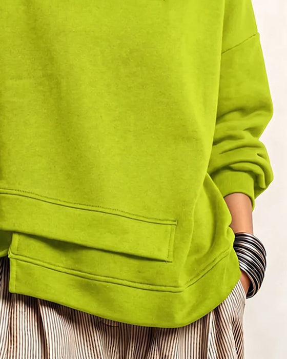 Sweatshirt Turtleneck Glidelås Uregelmessig