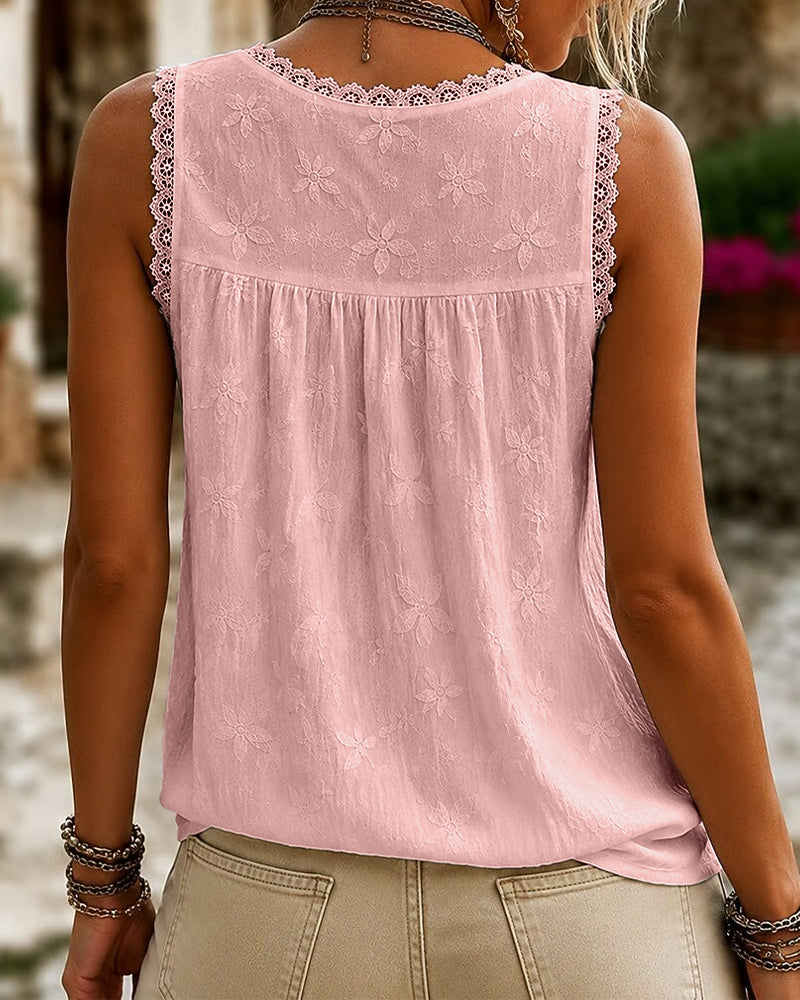Tanktopp V-Hals Enfarget Blonder