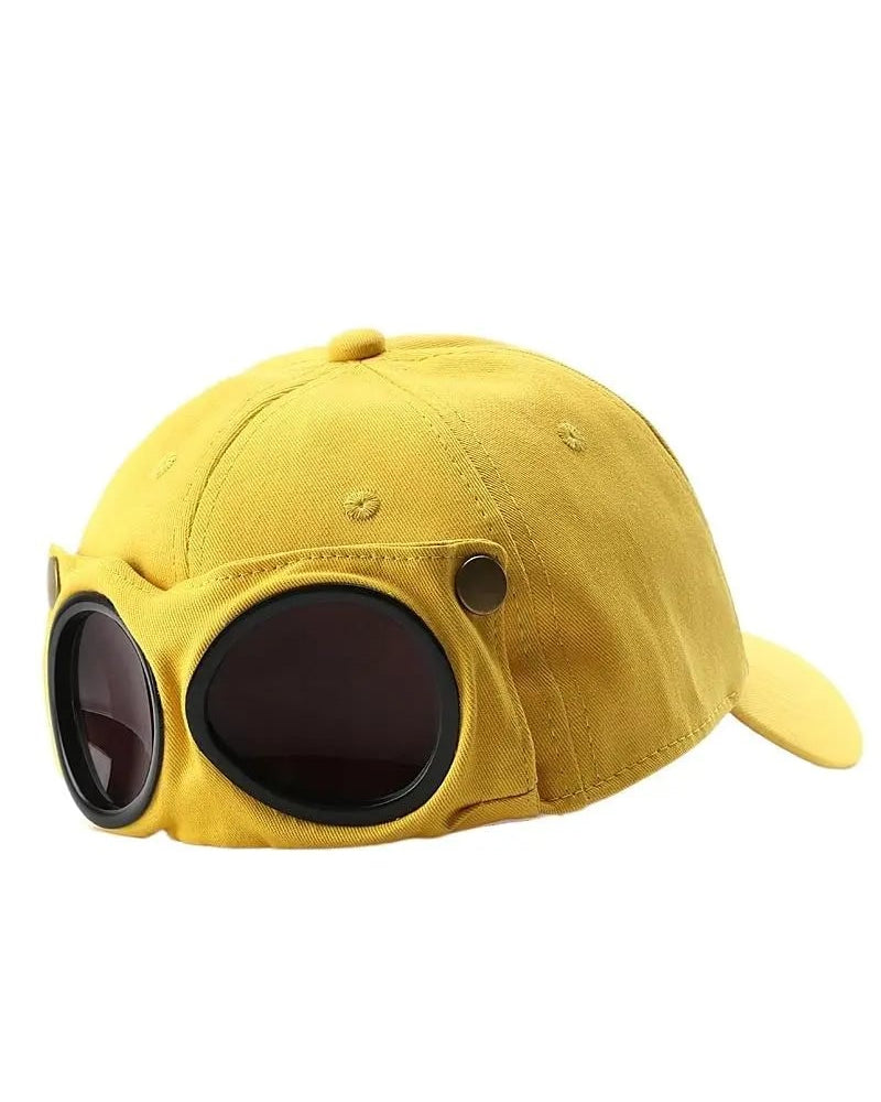 Pilotbaseballcaps Med Avtagbare Goggles – Laget For Gatestil Og Hverdagslooks
