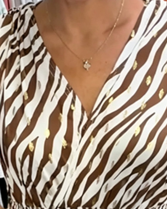 Kjole Knyting Ermeløs Zebra